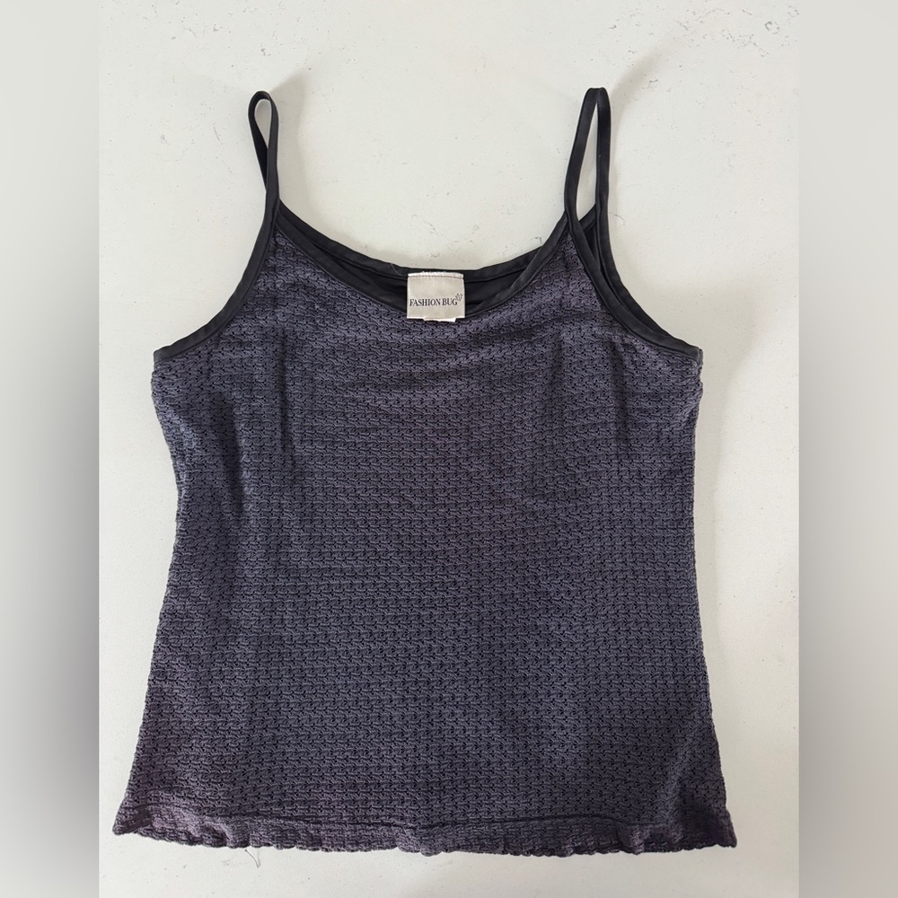 Fashion Bug Black Textured Spaghetti-Strap Camisole